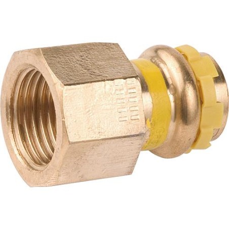 Raccord a sertir en bronze gaz Manchon de reduction femelle 15x1/2 PG 4270G Gaz contour V