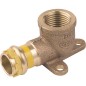 Raccord a sertir en bronze gaz Coude plafond 3 trous 18x1/2 PG 4471G Gaz contour V