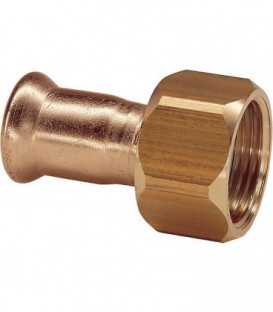 Raccord a sertir en bronze contour M demi raccord a vis 22x1" fem *BG* Type 6359, joint plat WG907