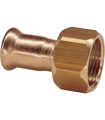 Raccord a sertir en bronze contour M demi raccord a vis 22x1" fem *BG* Type 6359, joint plat WG907