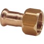 Raccord a sertir en bronze contour M demi raccord a vis 22x1" fem *BG* Type 6359, joint plat WG907