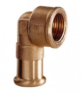 Raccord a sertir en bronze Coude 90° fem/fem 42x11/2" Type 6090g contour M