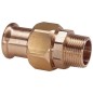 Raccord a sertir en bronze contour M Raccord a vis fem/mal 15x1/2"mal Type 6331g, joint plat WG907