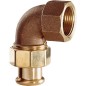 Raccord a sertir en bronze Raccord a vis coude fem/fem 12x1/2"Type 6096g contour M