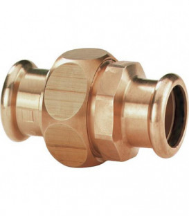 Raccord a sertir en bronze Raccord a vis fem/fem diam. 35 mm Type 6330 joint plat, contour M