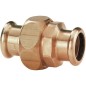 Raccord a sertir en bronze Raccord a vis fem/fem, diam. 22 mm Type 6330 joint plat, contour M