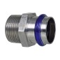 Raccord a sertir inox contour V manchon de transition male 18 mm x DN 15 (1/2")