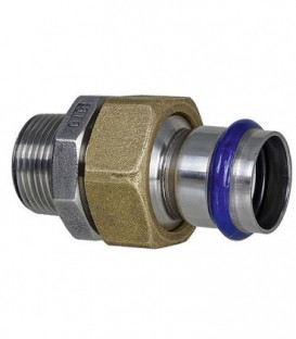 Raccord a sertir inox contour V raccord passage intégral male joint plat, 18mm x DN20 (3/4")