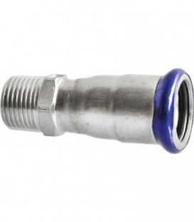 Raccord a sertir en inox Reduction fem/male, contour M 15 mm x 3/4"