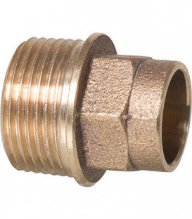 Raccord a souder bronze 4243g Nipple de transition avec fil male 16 mm x 1/2"