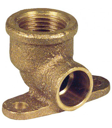 Raccord a souder bronze 4472g coude plafond, 16 mm x 1/2"