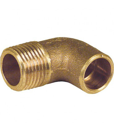 Raccord a souder bronze 4092g Coude 90°, 14 mm x 3/8" male