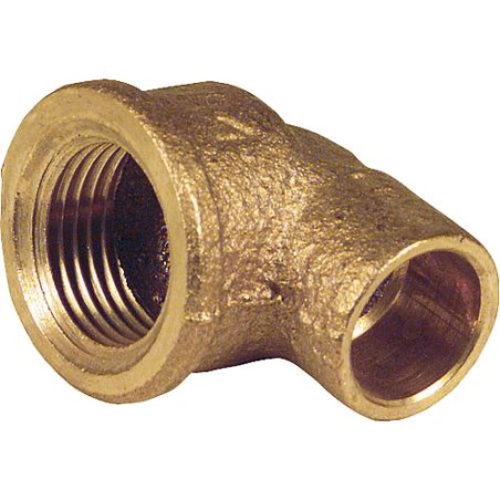 Raccord a souder bronze 4090g Coude 90°, 16 mm x 1/2" femelle