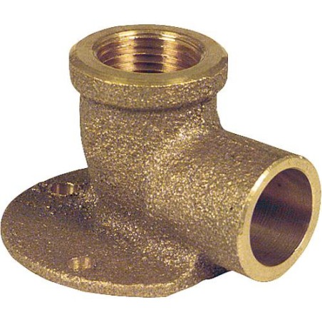 Raccord a souder bronze 4471g coude plafond, 16 mm x 1/2"fem