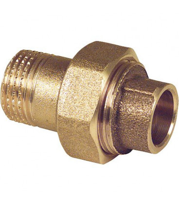 Raccord a souder bronze 4331g raccord a vis, male, 16 mm x1/2" joint plat