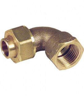 Raccord a souder bronze 4096g Raccord a vis coudé 90°, 14 mm x 1/2 "joint conique