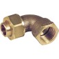 Raccord a souder en laiton rouge 4096g Raccord a vis coude 90° joint conique 35-R 11/4" fem/fem WG906 "