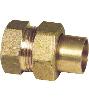 Raccord a souder en laiton rouge 4330 raccord a vis joint plat un cote filet fem. 15-R 1/2" WG906 "