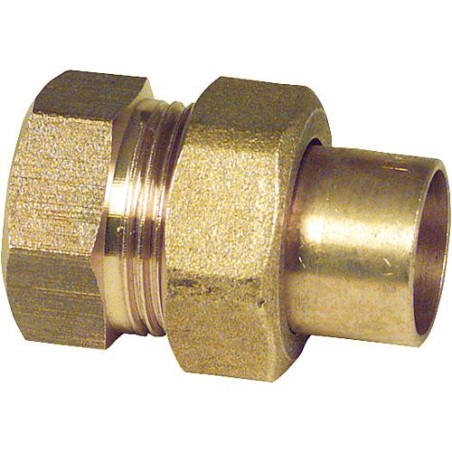 Raccord a souder en laiton rouge 4330 raccord a vis joint plat un cote filet fem. 15-R 1/2" WG906 "