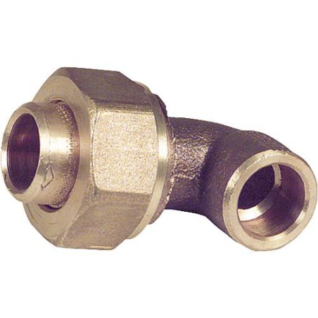 Raccord a souder en laiton rouge 4096 Raccord a vis coude 90° joint conique 35 mm