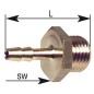 Douille filetee, mâle G 1/2" 13mm