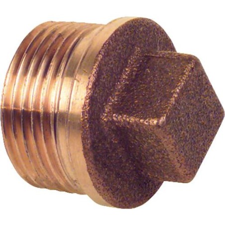 Raccord fileté en bronze bouchon avec bord type 3290 1/2" filet male WG904