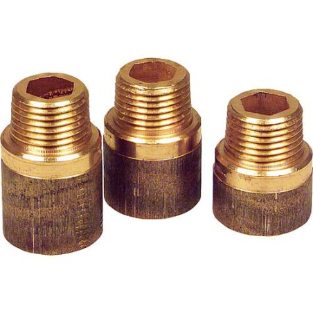 rallonge de robinet 3/4" 20 mm bronze DVGW