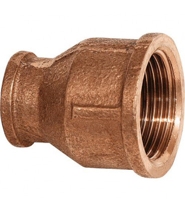 Raccord fileté en bronze manchon de réduction 1" x 3/4" type 3240