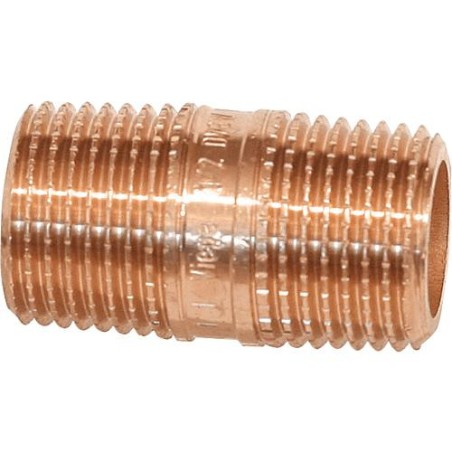 Raccord filete en bronze Nipple double filete type 3530 3/4" x 40 mm"