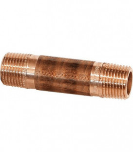 Raccord filete en bronze Nipple double filete type 3530 3/4" x 40 mm"