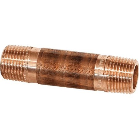 Raccord filete en bronze Nipple double filete type 3530 1"x100mm"