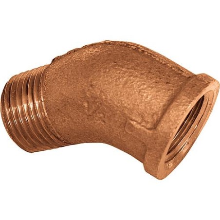 Raccord filete en bronze Type 3121 1/2" filet femxfil male coude 45°