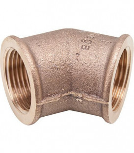 Raccord fileté bronze, angle 45° type 3120 1`` fem./fem.