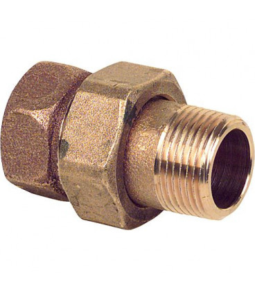 Raccord filete en laiton rouge raccord a vis joint plat Type 3331 1/2" fem x male - WG904