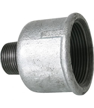 Raccord en fonte malleable galva Nr.246 manchon de reduction fem/male diam. 3/4" x 1/2"