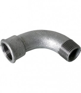 Raccord en fonte malleable galva Nr.1 coude long fem/male diam. 1 1/2"