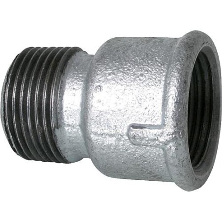 Raccord en fonte malleable galva Nr.529A Rallonge diam. 1/2"