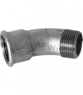 Raccord en fonte malleable galva Nr.40 coude long fem/male 45° diam. 3/4"