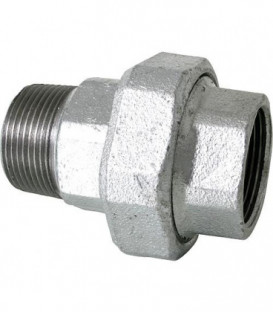 Raccord en fonte malleable galvanise no. 341, raccord a vis, joint conique, diam. 1 1/2"