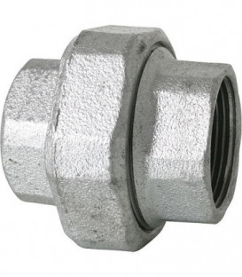 Raccord en fonte malleable galvanise no. 340, raccord a vis, joint conique, diam. 1"