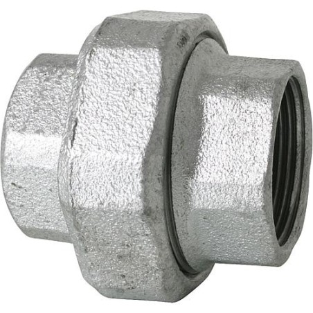 Raccord en fonte malleable galvanise, no. 340, raccord a vis, joint conique, diam. 3/8"