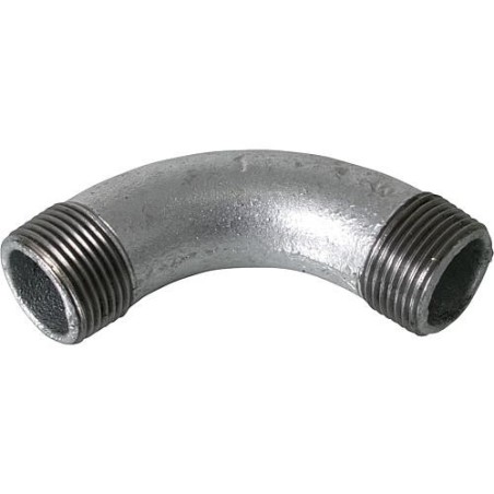 Raccord en fonte malleable galva Nr.3 coude long male/male diam. 1/4"