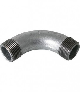 Raccord en fonte malleable galva Nr.3 coude long male/male diam. 2 1/2"