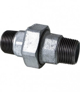 Raccord en fonte malleable galvanise no. 344, raccord a vis, joint conique, diam. 1 1/4"