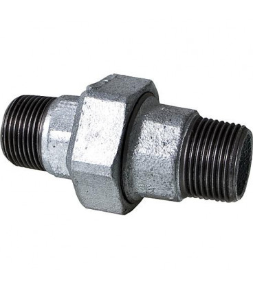 Raccord en fonte malleable galvanise no. 344, raccord a vis, joint conique, diam. 3/8"