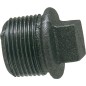 Raccord en fonte malleable, noir cache-vis avec bord 1/2" Type 290