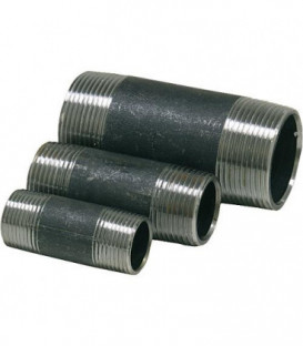 double nipple filete, noir 3/8" x 80 mm (male/male) DIN 2982