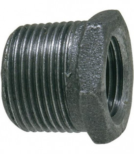 Raccord en fonte malleable, noir reducteur, 3/4" x 1/2" (male/fem) Type 241