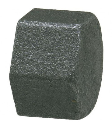 Raccord en fonte malleable, noir Bouchon 11/2" Type 300, polygonal
