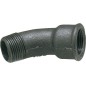 Raccord en fonte malleable, noir coude 45°, 1/2" (fem/male) Type 40